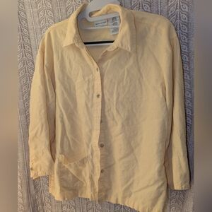 White Stag Yellow Button-Up Top